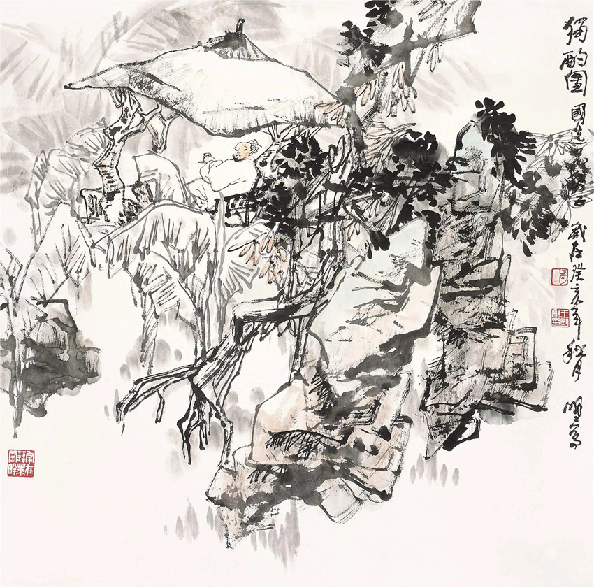 王明明 独钓图